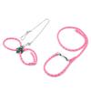 Adjustable Hamster Harness and Leash - Colorful Chest Strap for Outdoor Travel [Pink] view 3