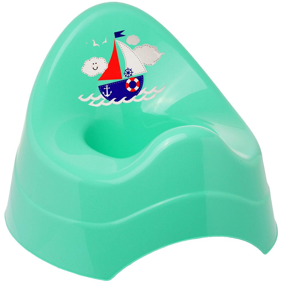 Bieco Ship Boat Potty – Turquoise/Blue/Mint, High Backrest and Splash Guard
