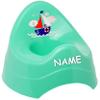 Bieco Ship Boat Potty – Turquoise/Blue/Mint, High Backrest and Splash Guard view 3