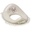 Bieco Anti-Slip Toilet Seat Reducer, Light Gray Teddy with Dragon, Personalized Name view 1