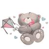 Bieco Anti-Slip Toilet Seat Reducer, Light Gray Teddy with Dragon, Personalized Name view 4