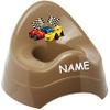 Bieco Potty Chair with High Backrest & Splash Guard – Dark Brown Race Car view 3