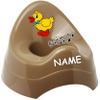 Bieco Melody Duck Musical Baby Potty, Dark Brown, with High Backrest and Splash Guard view 3