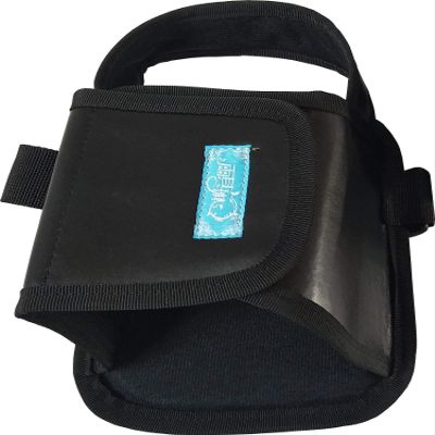 Wheelchair Foot Support for Limited-Mobility Feet, Leather Surface, Washable Non-Slip Footplate Cover, Single