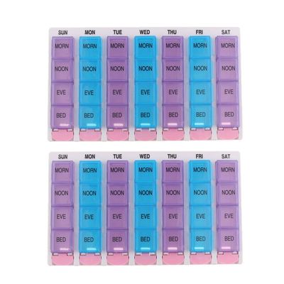 Tubayia 2-Pack 7-Day Pill Organizer