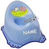 Bieco Melody Musical Potty with Backrest, Splash Guard, Blue Zebra & Hippo view 3