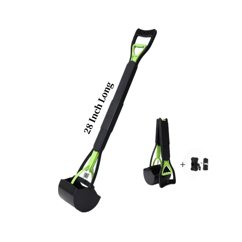 JINGUWU Dog Pooper Scooper, 71.1 cm Long Handle, Walking Poo Remover Grabber for Medium and Large Dogs, Pet Waste or Garden Debris