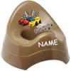 Bieco Melody Race Car Potty with Music, Backrest and Splash Guard, Dark Brown view 3
