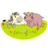 Bieco Anti-Slip Step Stool/Child Seat, Beige/Cream, Zebra & Hippo, Up to 100 kg view 4