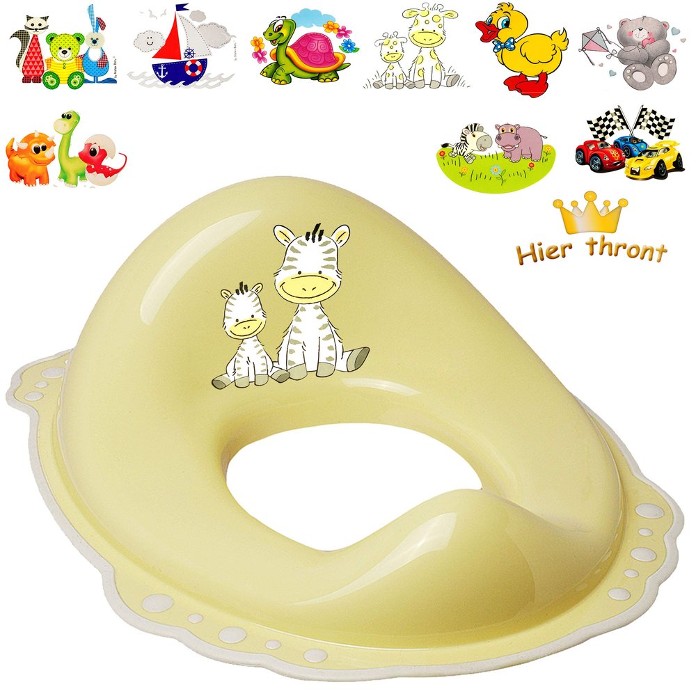 Bieco 2-Pack Anti-Slip Toilet Training Seats, Beige/Cream, Girls' Pattern Mix