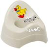 Bieco Melody Baby Potty with Sound, Duck, Light Gray, Personalized Name view 1