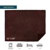 PAVILIA Waterproof Blanket for Couch, Sofa | Waterproof Dog Blanket for Large Dogs, Puppies, Cats | Plush, Soft, Warm Sherpa Pet Blanket and Bed Throw, Brown, 60 x 80 in view 4