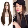 24-Inch Long Straight Brown Lace Front Wig for Women view 4