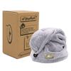 myHomeBody Hair Towel Wrap, Luxurious, Gray view 1
