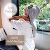 myHomeBody Hair Towel Wrap, Luxurious, Gray view 3