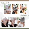 myHomeBody Hair Towel Wrap, Luxurious, Gray view 4