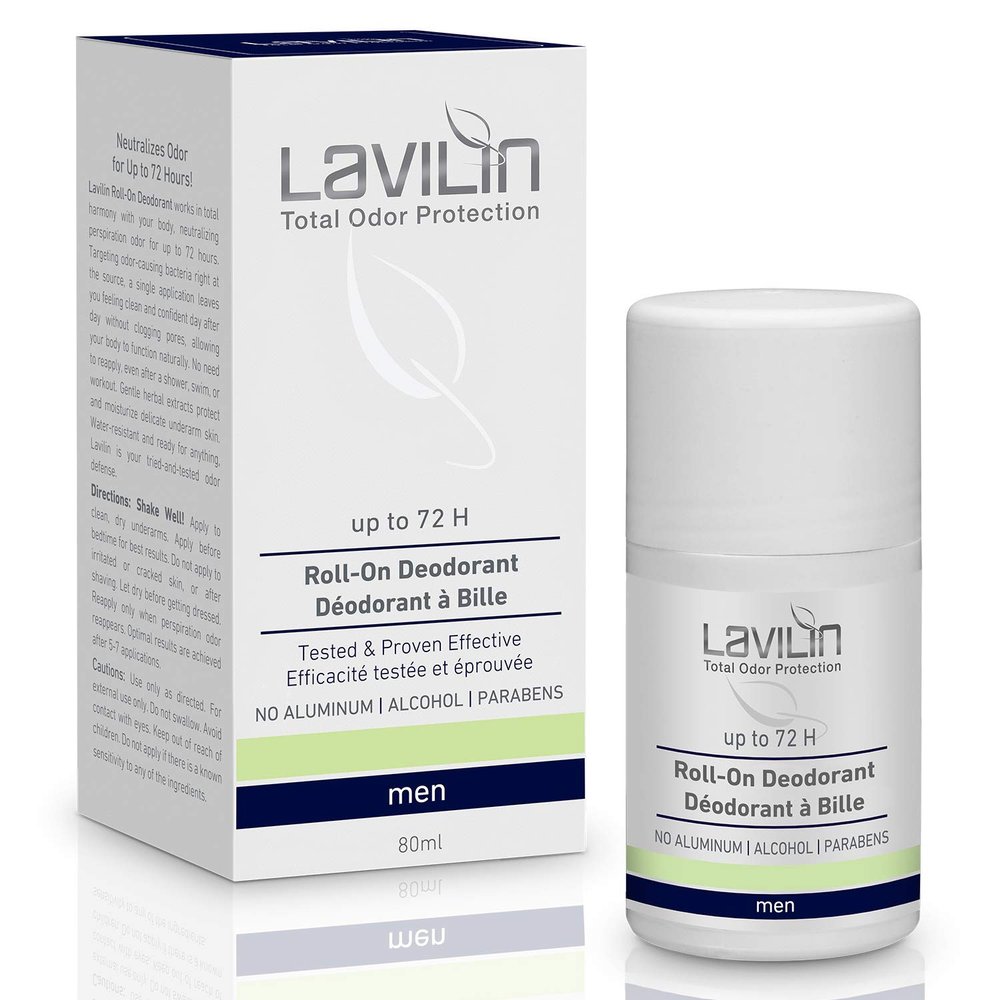 LAVILIN Men's Deodorant Roll-On | Up to 72 Hours of Protection