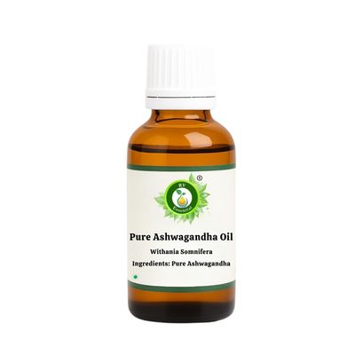 R V Essential Pure Ashwagandha Carrier Oil, 50 ml (1.69 fl oz) – Withania somnifera, 100% Pure, Natural, Cold-Pressed