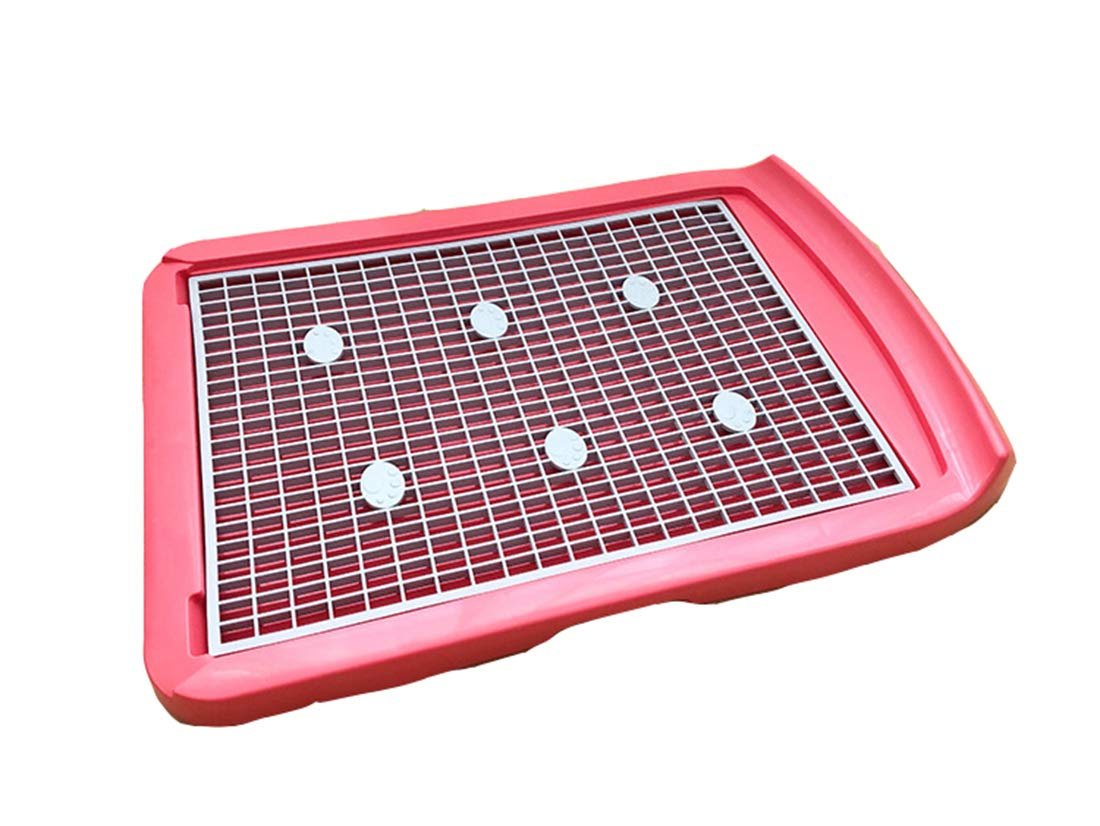 Gmjay Puppy Training Toilet Tray with Grid, Red, L