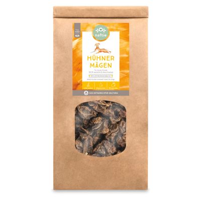 naftie Dried Chicken Gizzards Dog Chews - 3 x 250 g