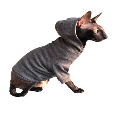 Kotomoda Sphynx Cat Clothing Dark Gray Hoodie Home Sweet Home (XS)