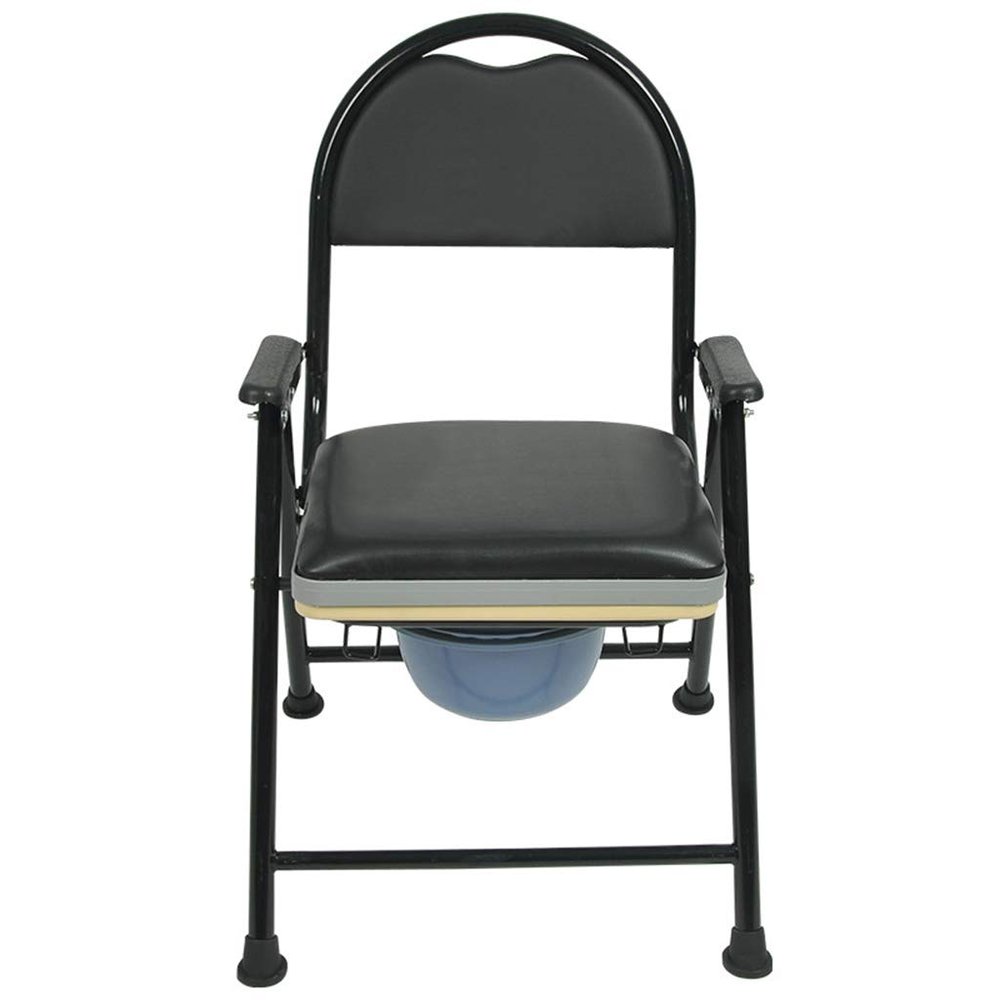 YFF Foldable Portable Toilet Commode Chair for Seniors and People with Disabilities, 150 kg Capacity