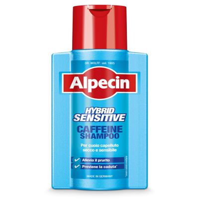 Alpecin Hybrid Caffeine Shampoo, 250 ml – for Sensitive or Itchy Scalps