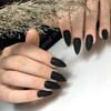 Fairvir Matte Black Full-Coverage Acrylic Artificial Nails, 24 Pieces view 2