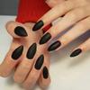 Fairvir Matte Black Full-Coverage Acrylic Artificial Nails, 24 Pieces view 3