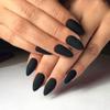 Fairvir Matte Black Full-Coverage Acrylic Artificial Nails, 24 Pieces view 4