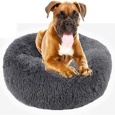 WSGJHB Deluxe Donut Cuddler Pet Bed, Dark Gray, 120 cm (48 in)