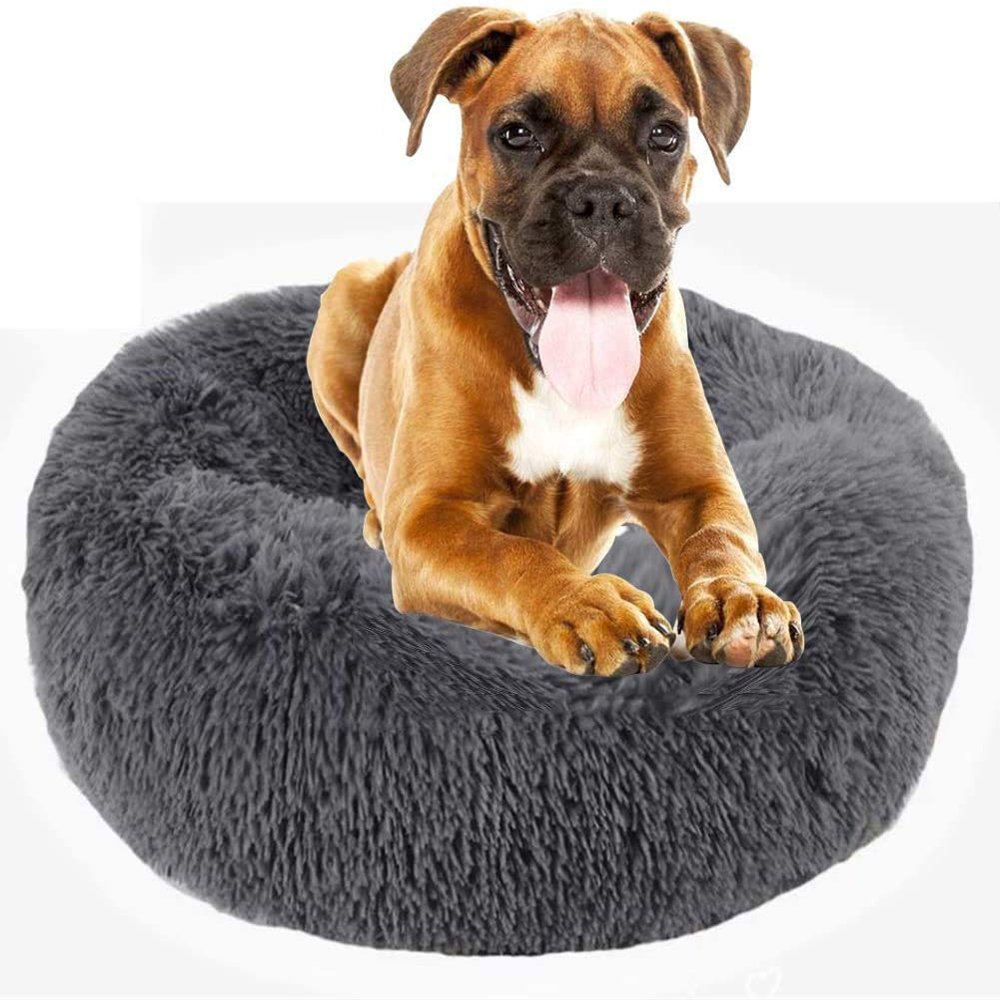 WSGJHB Deluxe Donut Cuddler Pet Bed, Dark Gray, 120 cm (48 in)