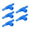 sourcing map Aquarium Air Valve T-Shape 2-Way Pump Control Valves Blue 5 Pack view 1
