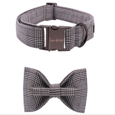 Unique Style Paws Dog Collar with Bow Tie, Adjustable