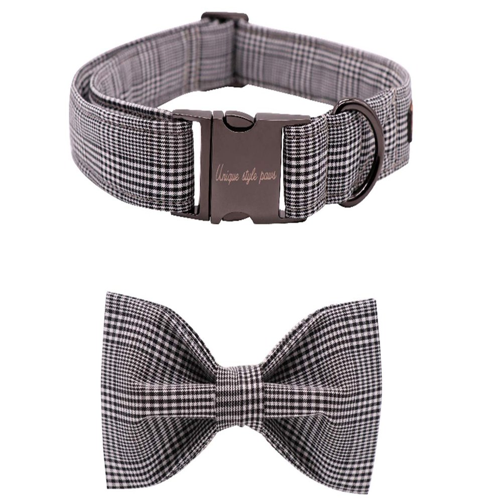 Unique Style Paws Dog Collar with Bow Tie, Adjustable