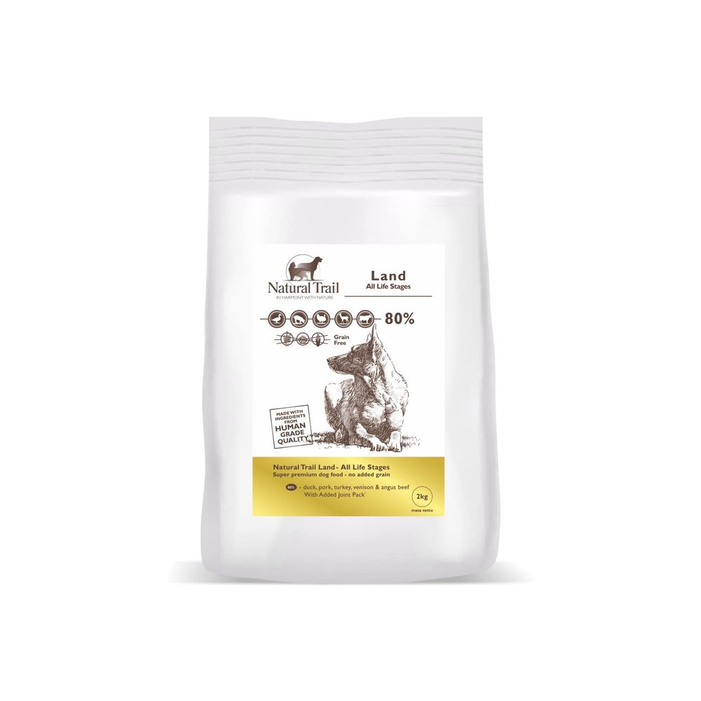 Natural Trail 2 kg Country with Duck Grain-Free Dog Food, 65% Freshly Prepared Ingredients