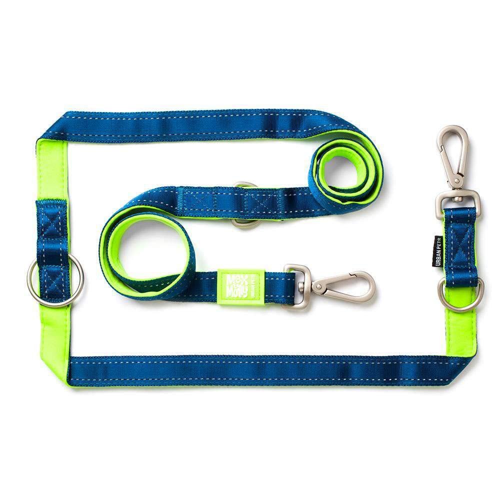 Max & Molly Multifunctional Dog Leash, 2 m, 2 Carabiners, Matrix Lime Green, L
