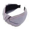 axy HR34J Cotton Headband with Knot and Stitched Line - Vintage (Light Gray) view 1