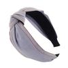axy HR34J Cotton Headband with Knot and Stitched Line - Vintage (Light Gray) view 2