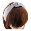 axy HR34J Cotton Headband with Knot and Stitched Line - Vintage (Light Gray) view 3