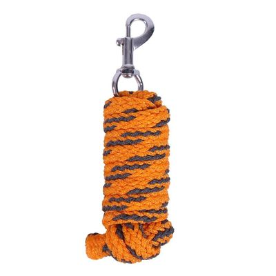 QHP Color Tie Rope with Gray Accents and Snap Hook Closure (Orange)