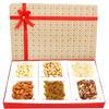 Ghasitaram Gifts Indian Sweets Diwali Gift Box, Beige, 6-Part Sugar-Free Bites, Diet Chiwda and Dried Fruits view 1