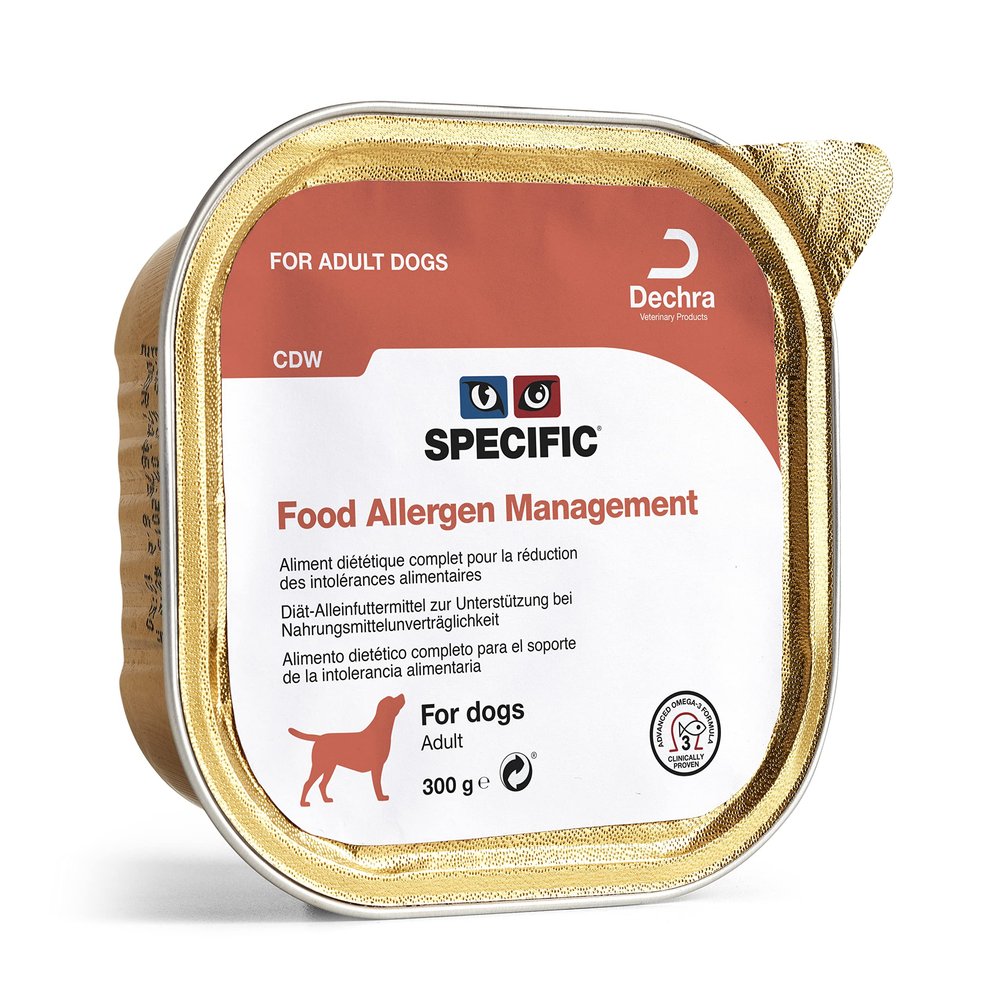 SPECIFIC Food Allergen Management (CDW) 6 x 300 g – Hypoallergenic Wet Dog Food with Lamb and Rice – Gluten-Free – Adult Dogs