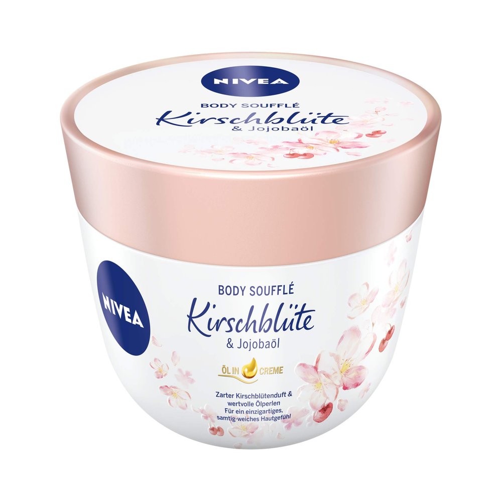 NIVEA Body Soufflé Cherry Blossom & Jojoba Oil, 200 ml