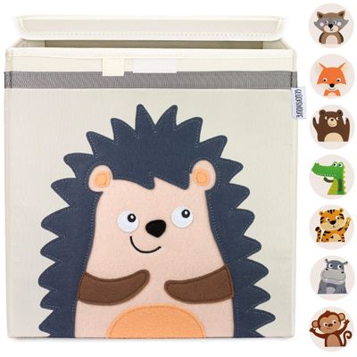 GLÜCKSWOLKE Children's Storage Box with Lid - Hedgehog