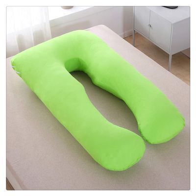 HONGBI U-Shaped Pregnancy, Side-Sleeper and Nursing Pillow, Green, 75 × 150 cm