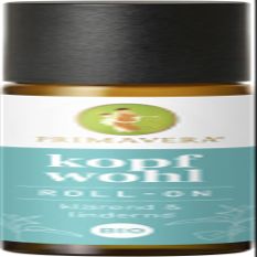 PRIMAVERA Head Wellbeing Organic Roll-On, 6-Pack – clarifying and soothing for headaches – with 100% pure natural essential oils – peppermint water and oil – vegan