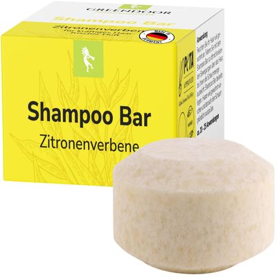 GREENDOOR Natural Cosmetics Lemon Verbena Shampoo Bar, 75 g, Vegan, Mild, Silicone-Free, for All Hair Types