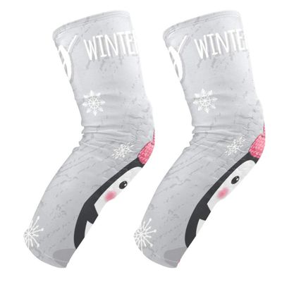EZIOLY Padded Honeycomb Knee Sleeves with Penguin Design for Men and Women