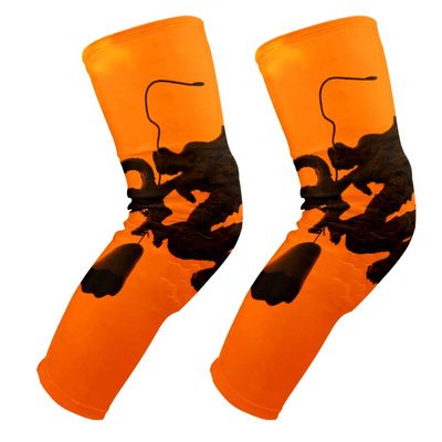 EZIOLY Chinese Dragon Knee Sleeve with Knee Pad for Basketball and Volleyball